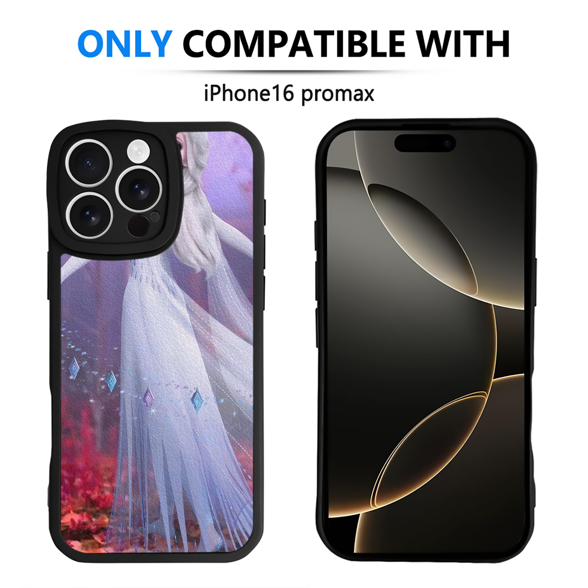 （画像用） アナと雪の女王 アンナ エルサ Frozen Anna Elsa 【iPhone 16シリーズ対応】シリコンスマホケース（レザー調） 材質：シリコン